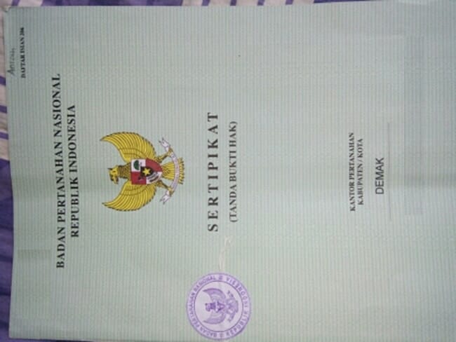 contoh sertifikat rumah