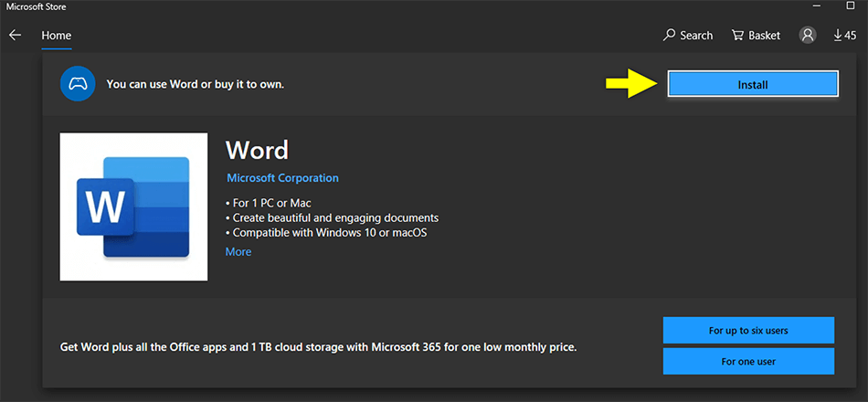 Unduh Aplikasi di Windows Store