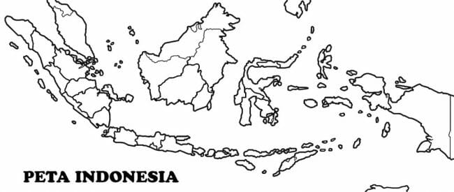 Peta Indonesia Hitam Putih