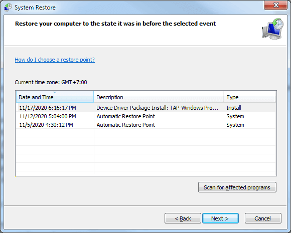 cara restore windows 7