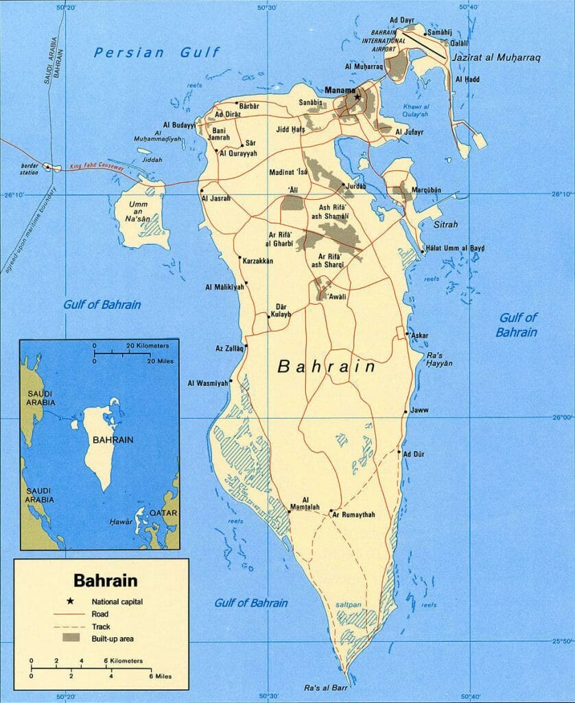 bahrain Political Map