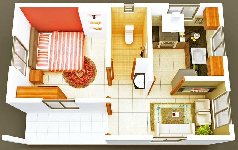 contoh denah rumah minimalis