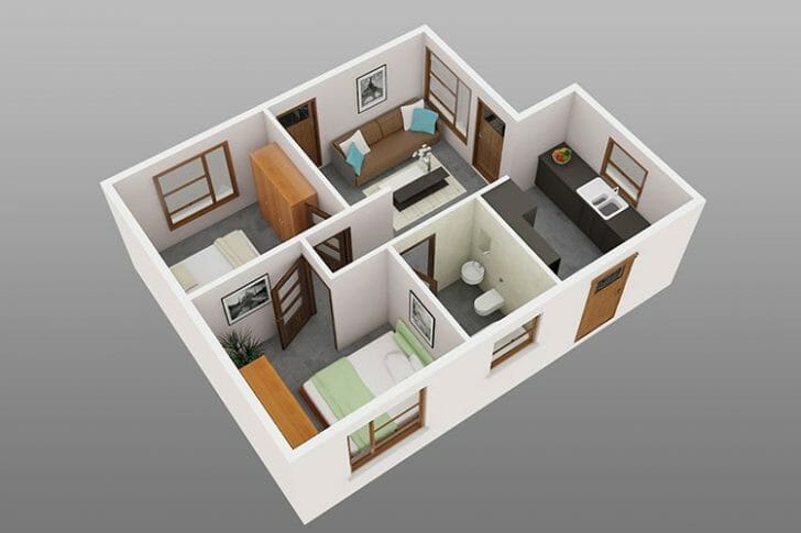 contoh denah rumah minimalis