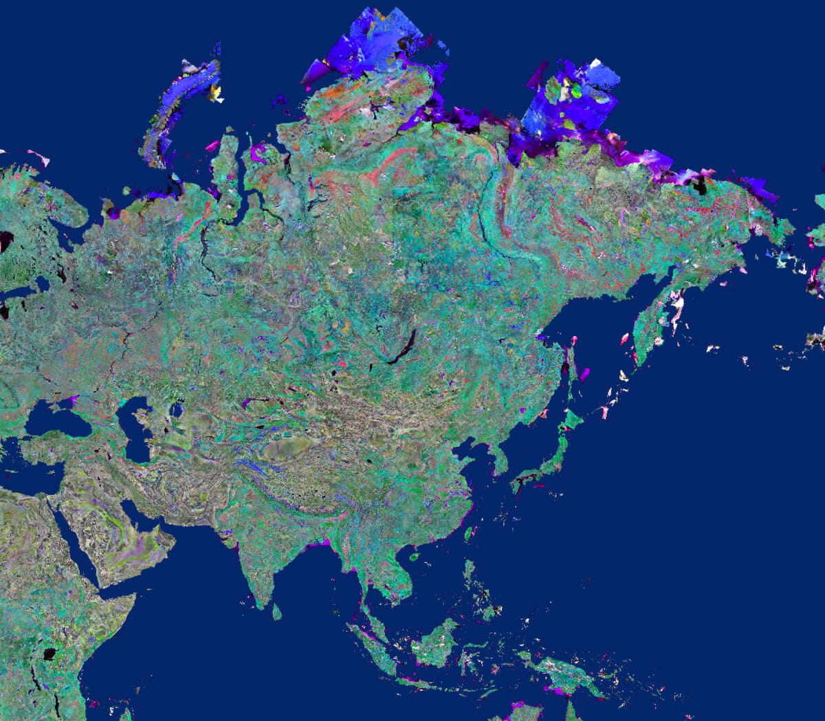 Peta Asia Satelit