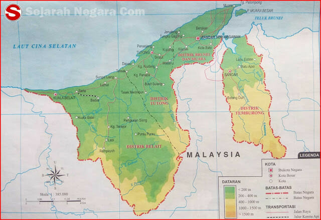 Peta Negara Brunei Darussalam 2018