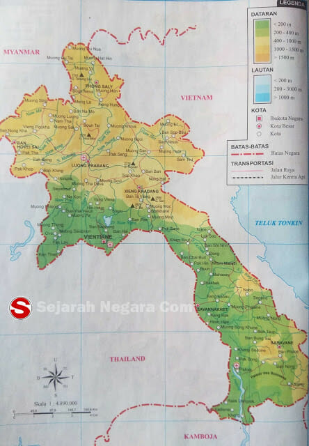 Peta Negara Laos 2018