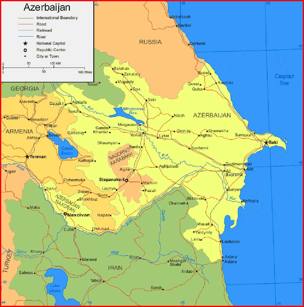 Peta Wilayah Azerbaijan