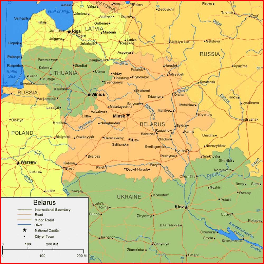Peta Wilayah Belarus