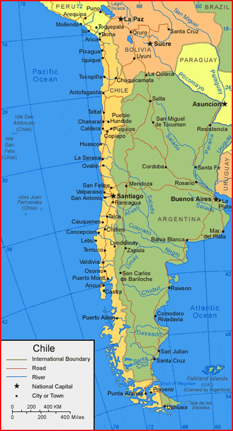 Peta chile