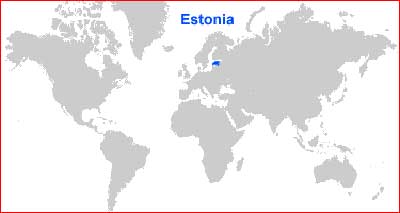 Peta Letak Estonia
