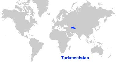 Gambar Peta letak Turkmenistan
