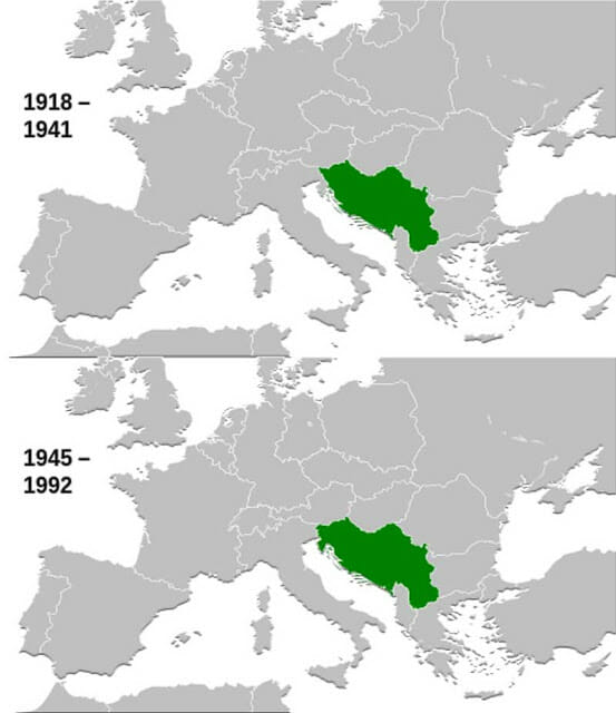 Peta letak Yugoslavia