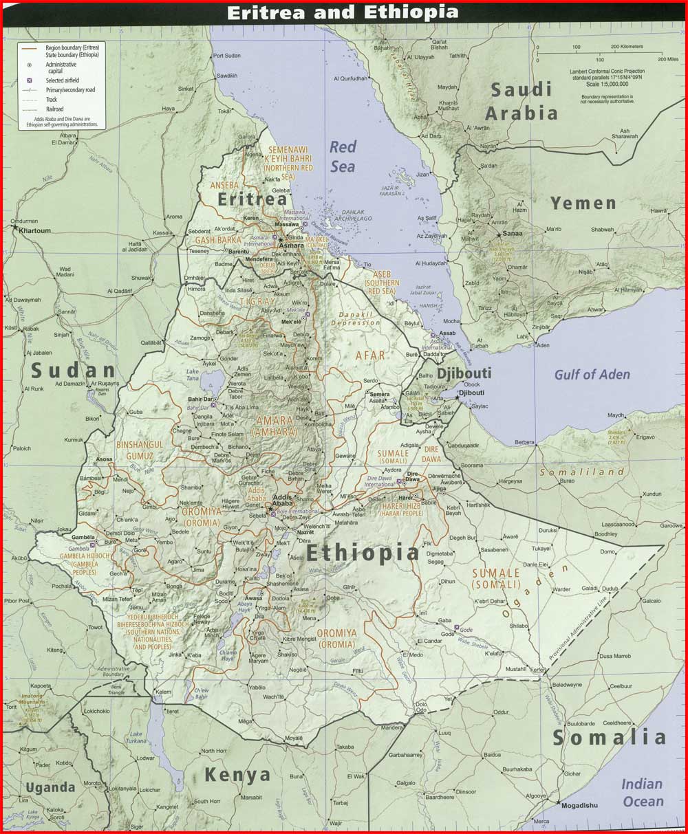 Peta politik Ethiopia