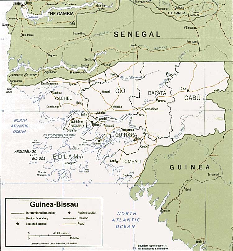 Peta politik Guinea-Bissau