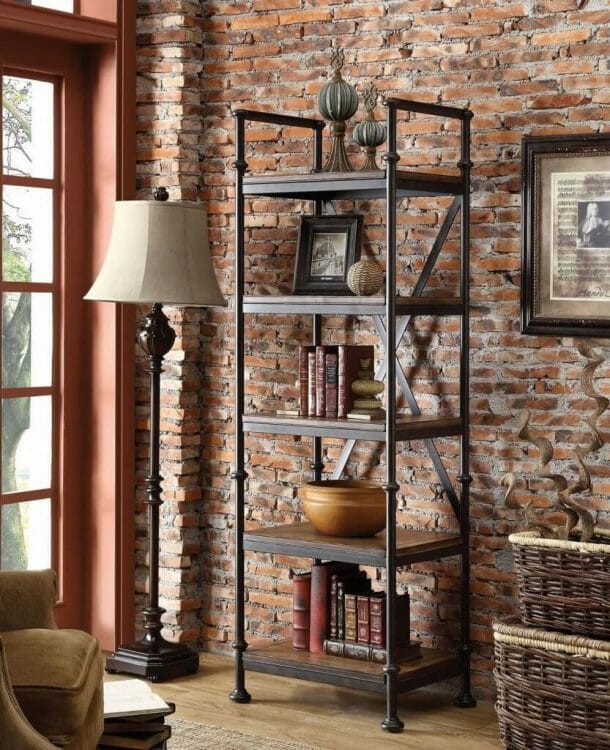 desain rak buku minimalis