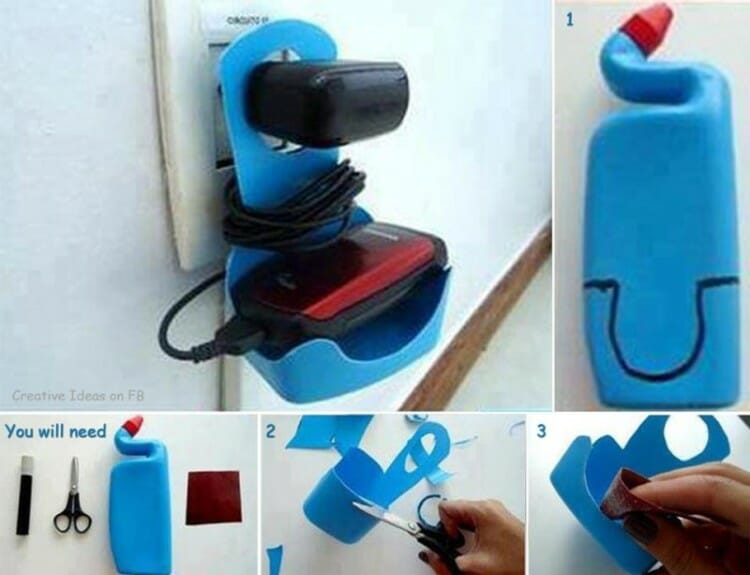 Tempat Charger Ponsel Dari Botol Bekas Tempat Charger Ponsel Dari Botol Bekas