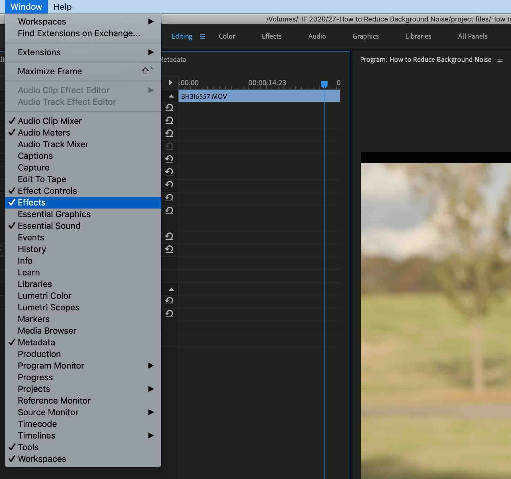 6 Cara Menghilangkan Noise Video Di Adobe Premiere