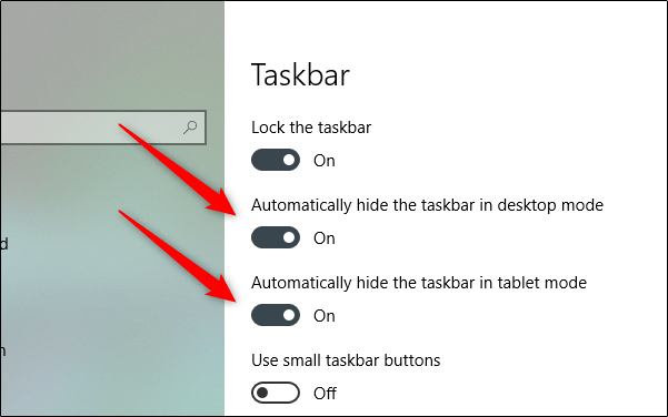 Secara Otomatis Sembunyikan Bilah Tugas Dalam Mode Desktop