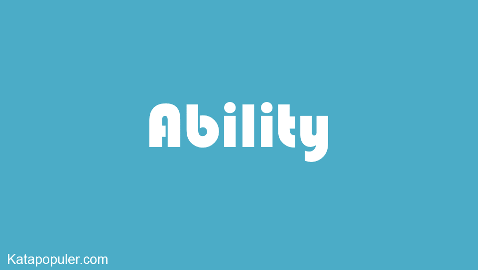 ability adalah