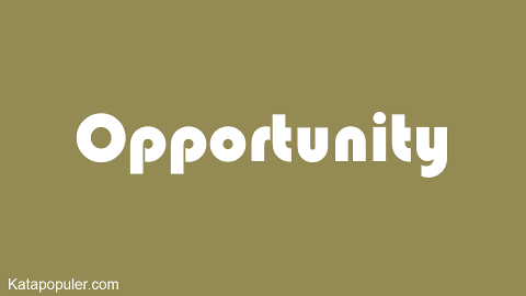 Arti Opportunity adalah